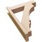 Ekena Millwork 5 1/2-in W x 20-in D x 28-in H Balboa Block Rough Cedar Woodgrain TimberThane Outlooker, Primed Tan OUTUR055X20X28BOA44RCPR - alternate 3
